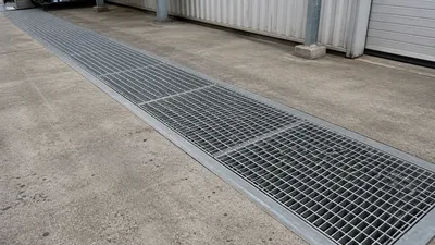 Hot-Dip Galvanized Steel Grating Trench Drain Covers for Industrial Channels